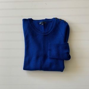 GAP CREW NECK BUTTON SHOULDER SWEATER